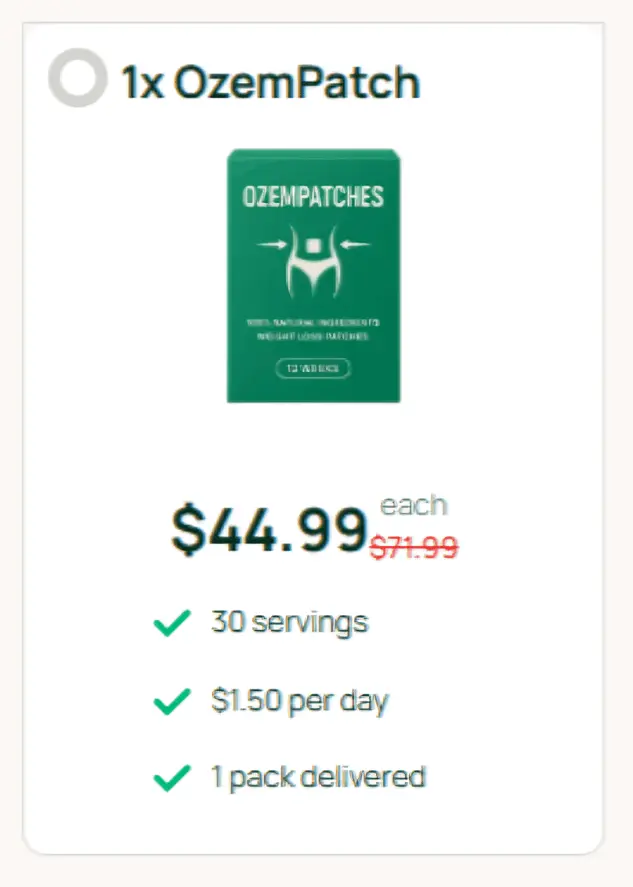 OzemPatch offer price 